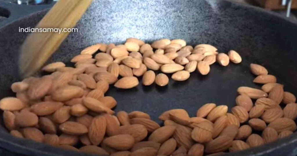 बादाम को पकाए